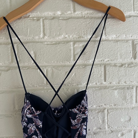 Windsor Purple and light purple Silver Patterned Dress - Picture 4 of 7